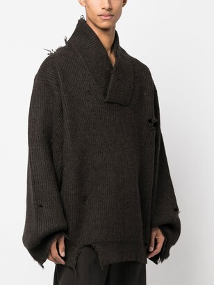 トップス HED MAYNER DESTROYED TURTLENECK SWEATER Designer HED MAYNER Destroyed turtleneck sweater | Grailed